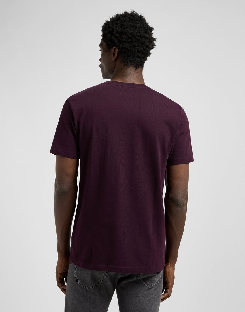 Męska Koszulka Lee SS Patch Logo Tee Deep Wine 112370738