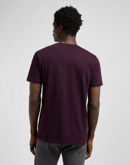 Męska Koszulka Lee SS Patch Logo Tee Deep Wine 112370738