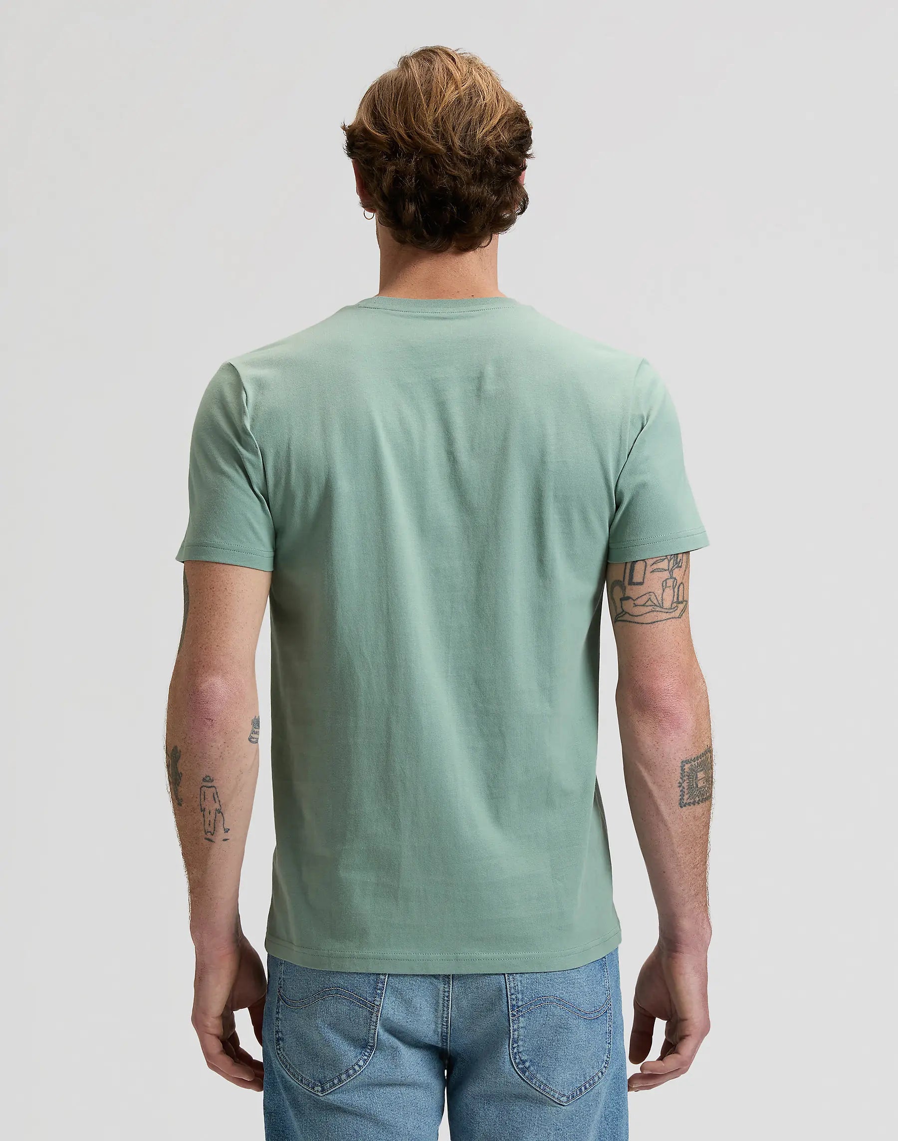 MESKA KOSZULKA LEE SS PATCH LOGO TEE DESERT SAGE 112376466