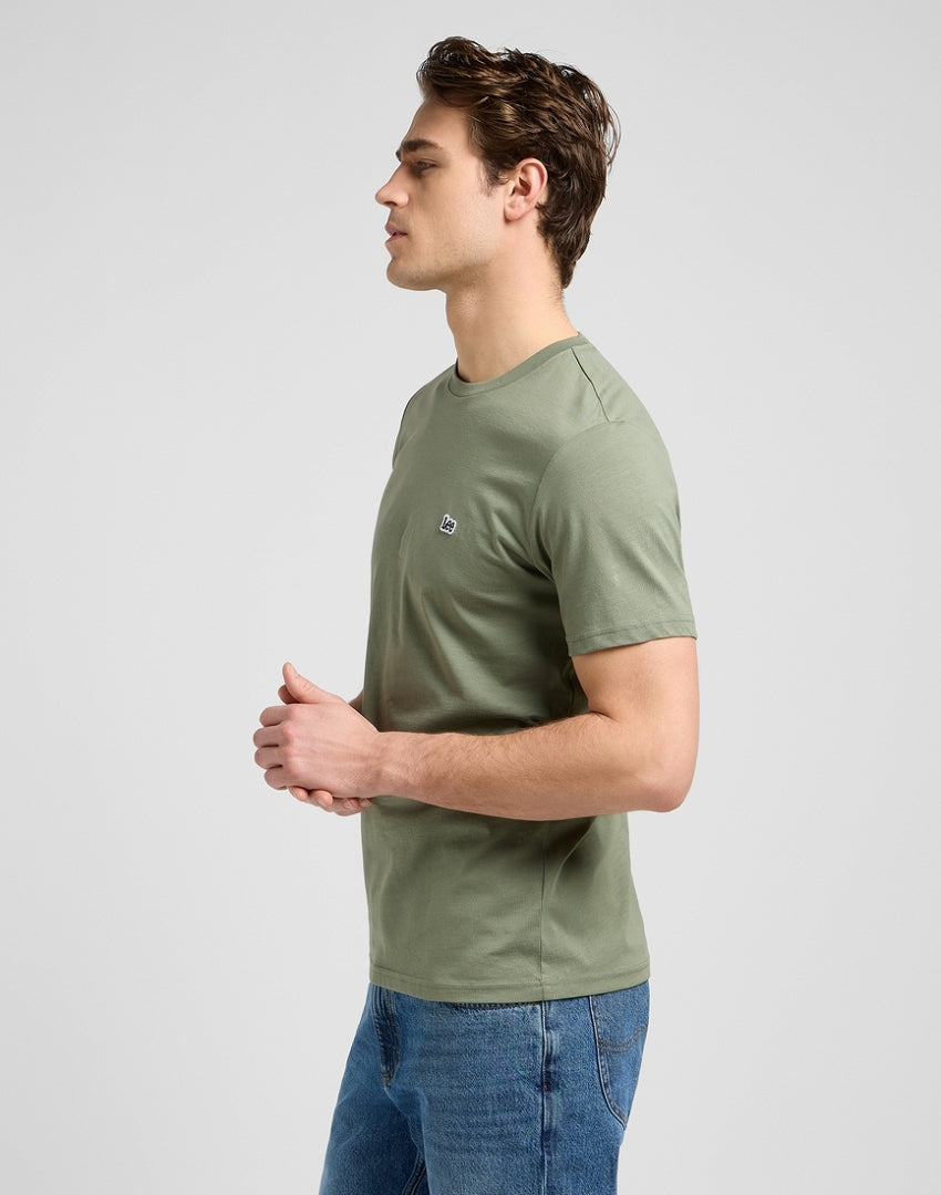 Męska Koszulka Lee SS Patch Logo Tee Olive Stone 112370497