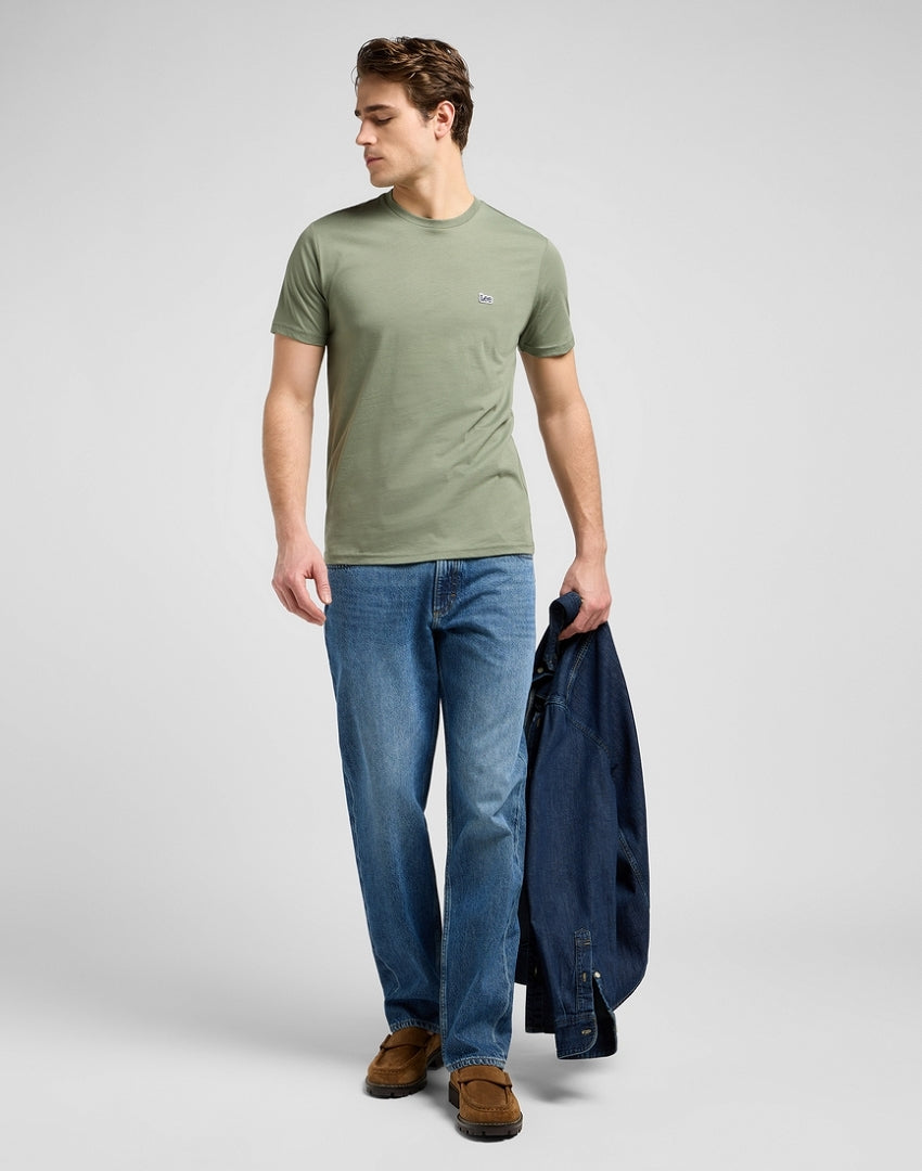 Męska Koszulka Lee SS Patch Logo Tee Olive Stone 112370497