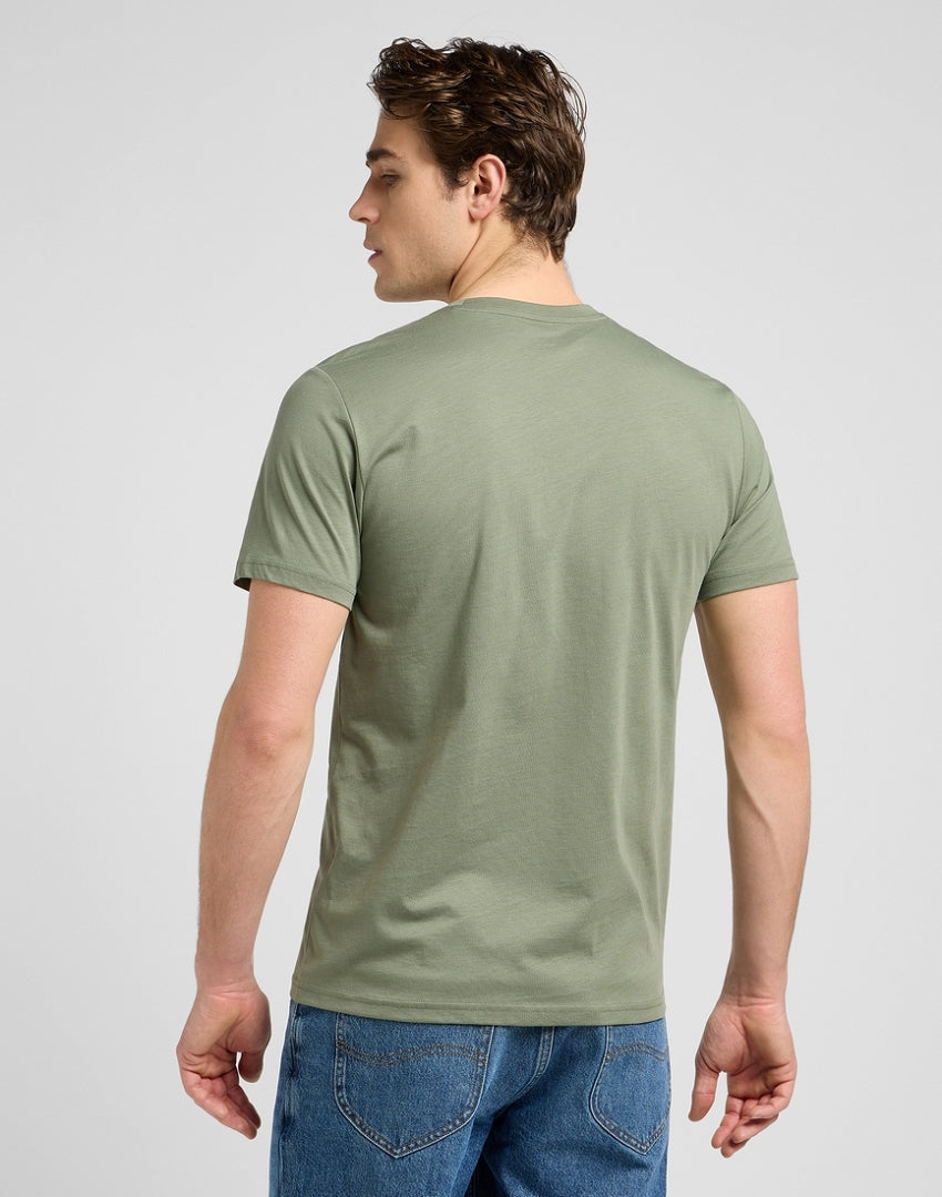 Męska Koszulka Lee SS Patch Logo Tee Olive Stone 112370497