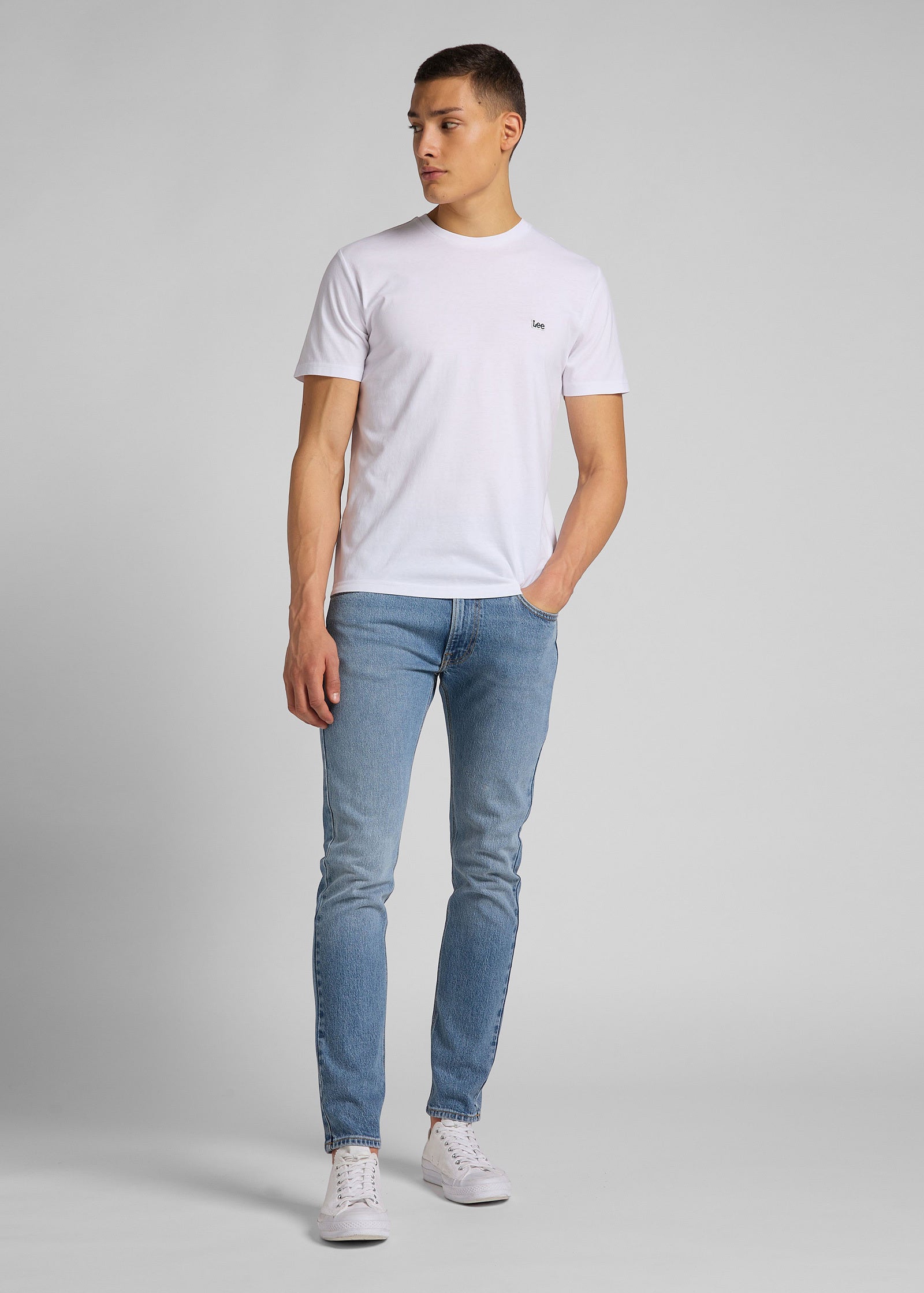 Męska Koszulka Lee SS Patch Logo Tee White 112113578