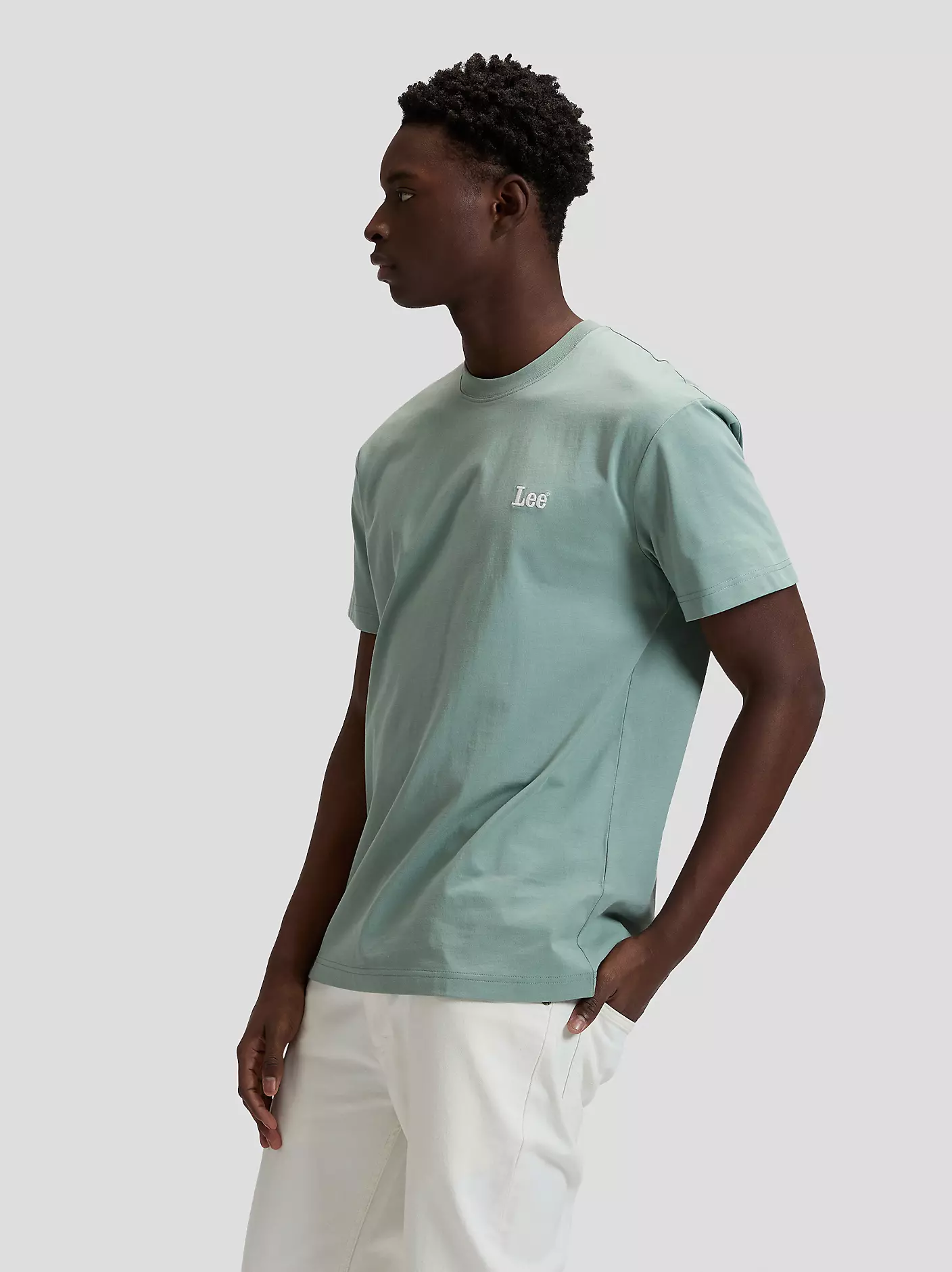 MĘSKA KOSZULKA LEE SS SMALL LOGO TEE DESERT SAGE 112376467