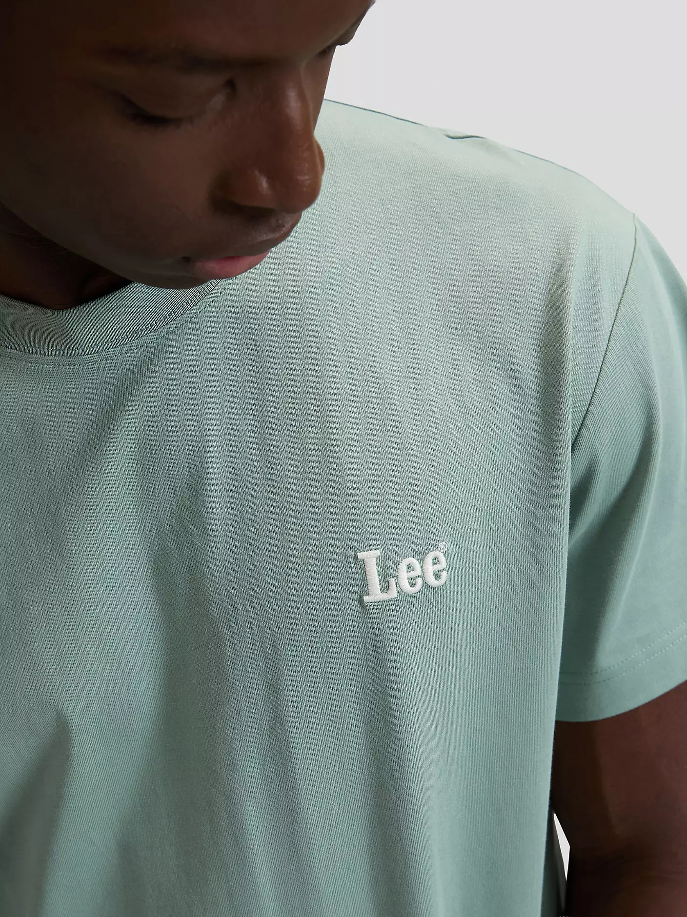 MĘSKA KOSZULKA LEE SS SMALL LOGO TEE DESERT SAGE 112376467