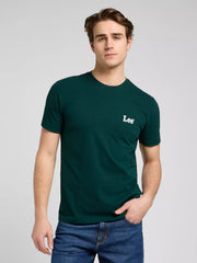 Męska Koszulka Lee Ss Small Logo Tee Jade Forest 112370501