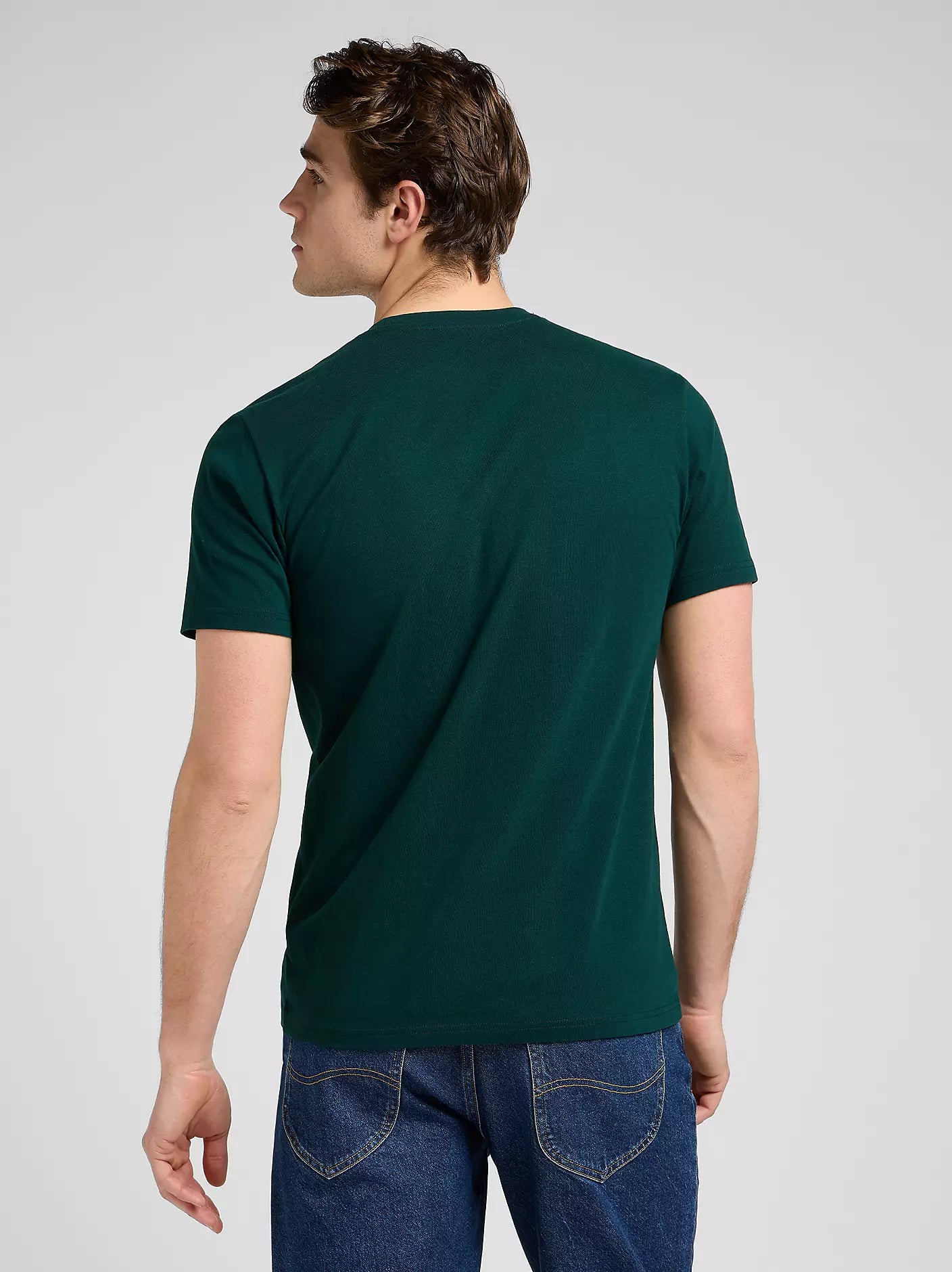 Męska Koszulka Lee Ss Small Logo Tee Jade Forest 112370501
