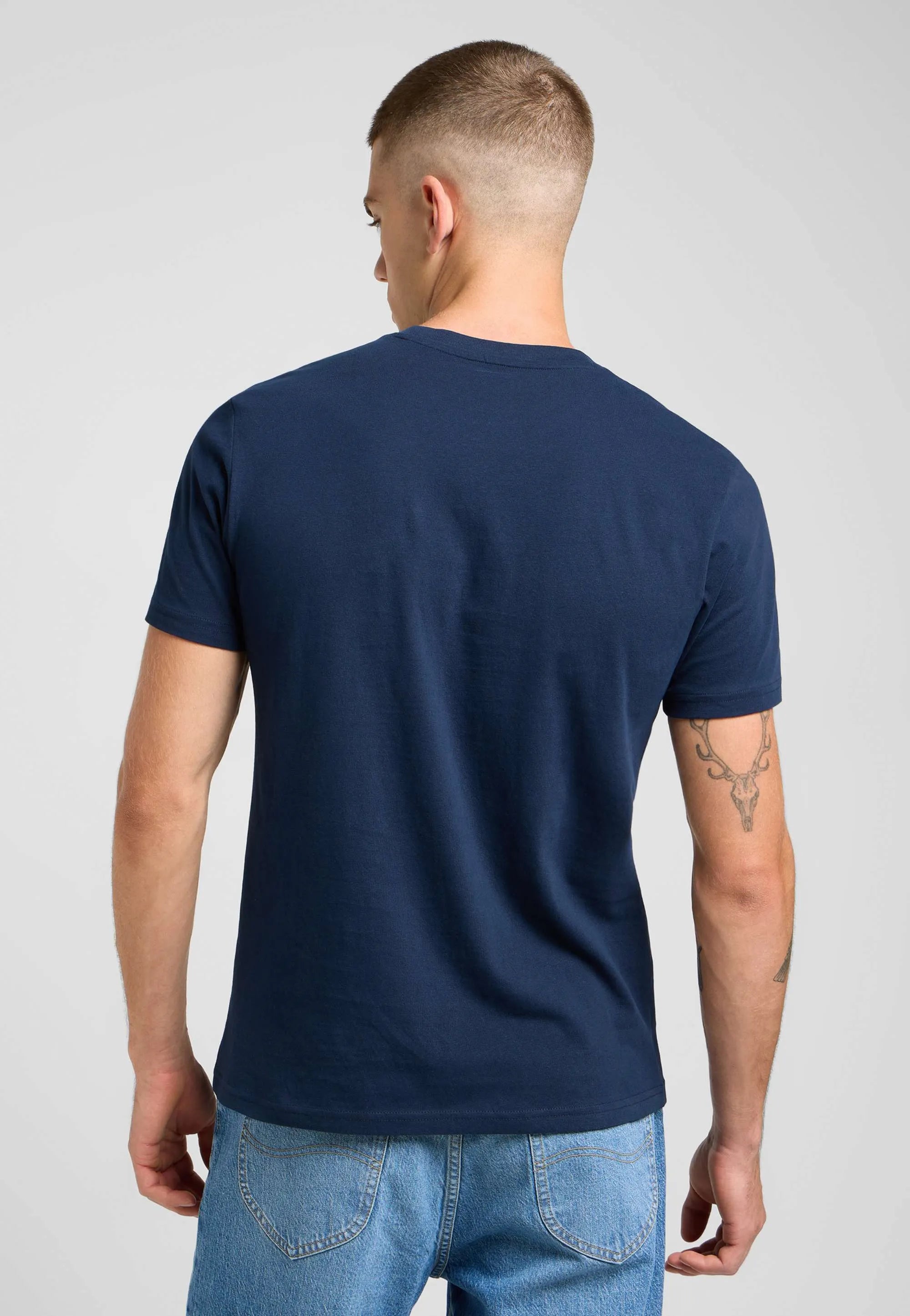 Męska Koszulka Lee SS Small Logo Tee Rivet Navy 112370502