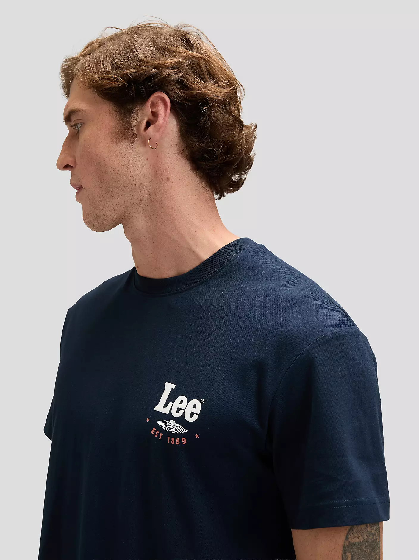MĘSKA KOSZULKA LEE STAMP LEE TEE RIVET NAVY 112376494