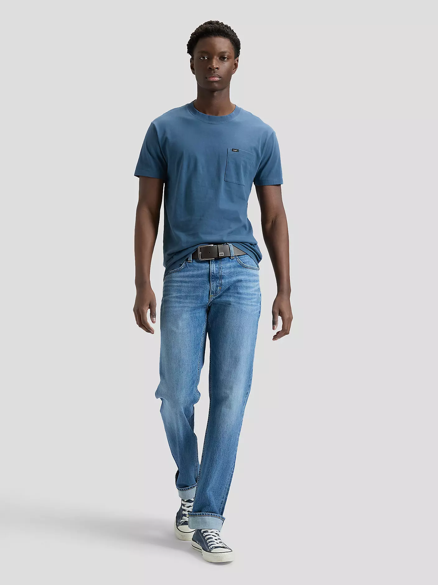 MĘSKA KOSZULKA LEE ULTIMATE POCKET TEE ACADEMY BLUE 112376434