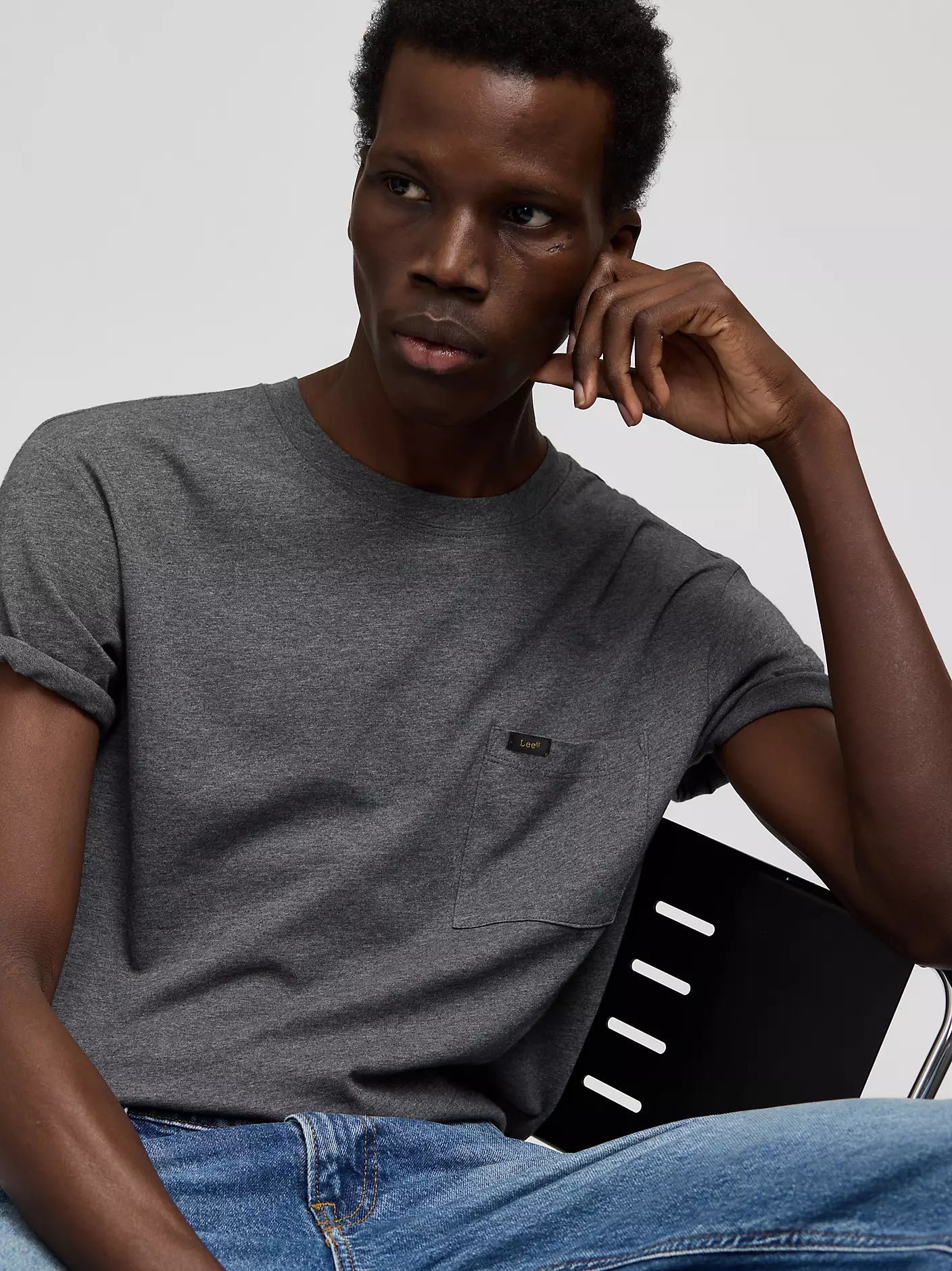 MESKA KOSZULKA LEE ULTIMATE POCKET TEE BLACK 112321775