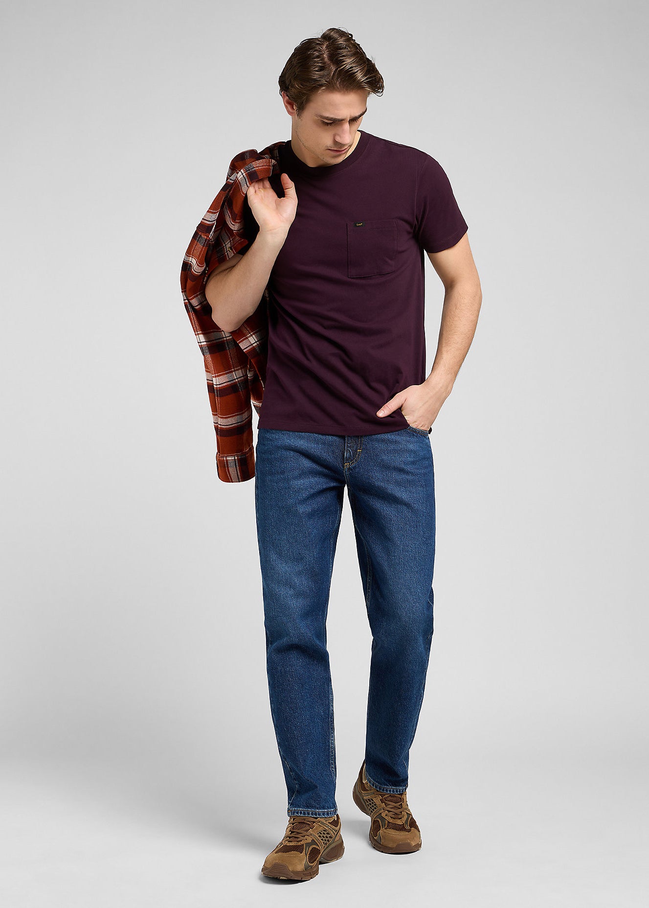 Męska Koszulka Lee Ultimate Pocket Tee Deep Wine 112370495