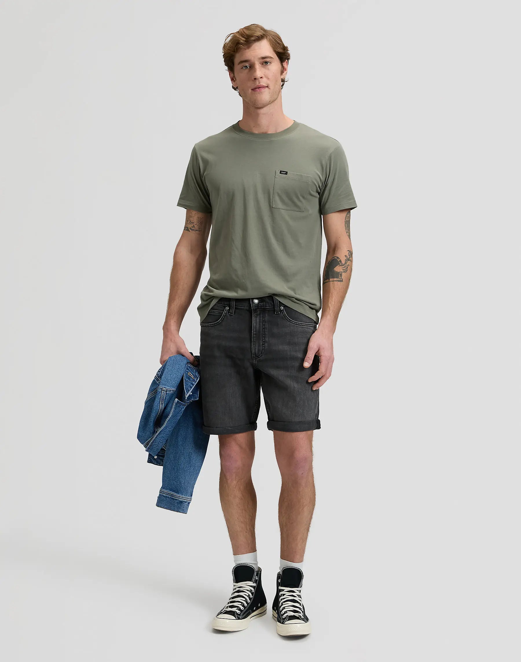 MESKA KOSZULKA LEE ULTIMATE POCKET TEE LICHEN OLIVE 112376464