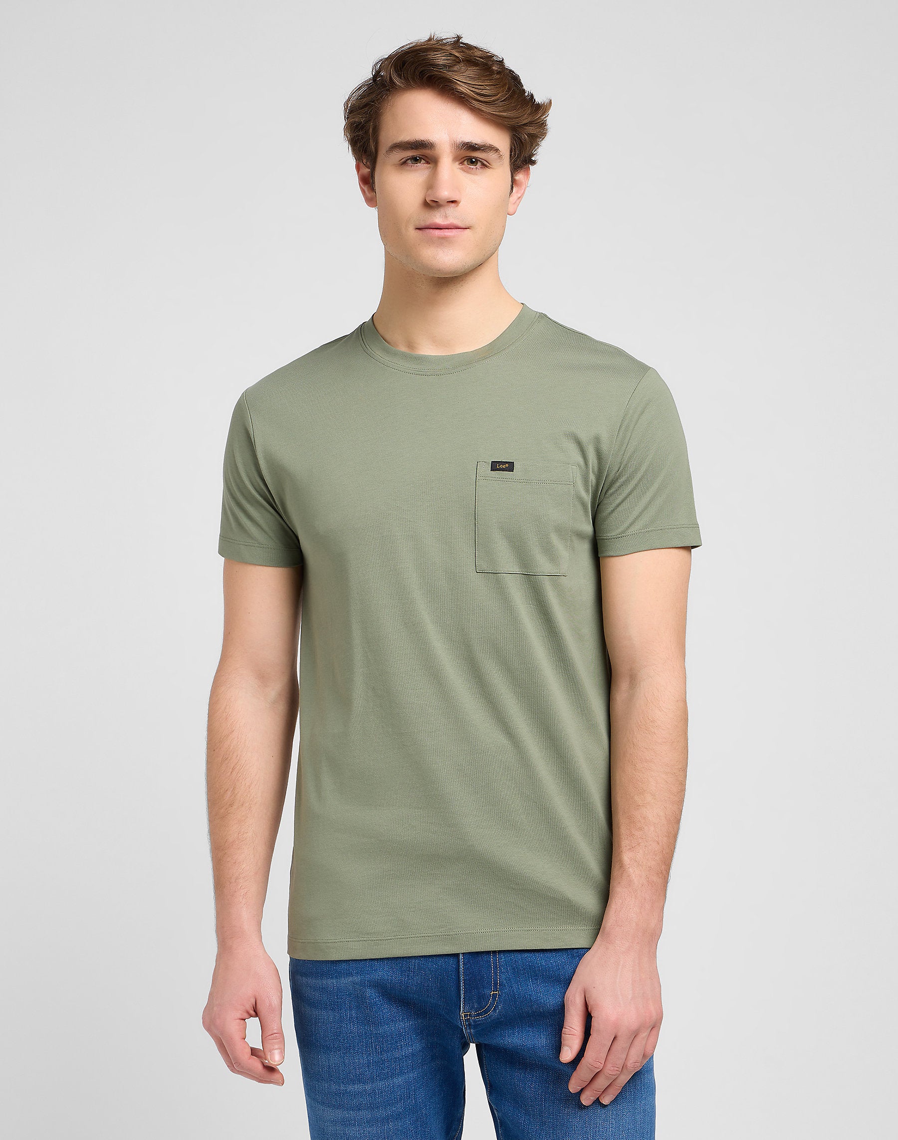 Męska Koszulka Lee Ultimate Pocket Tee Olive Stone 112370494