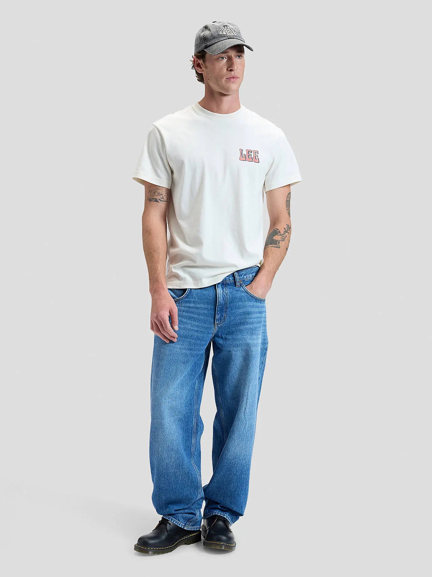 MESKA KOSZULKA LEE VINYL TEE NATURAL 112376488