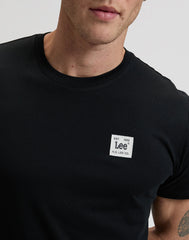 Męska Koszulka Lee Woven Label Tee Black 112376536