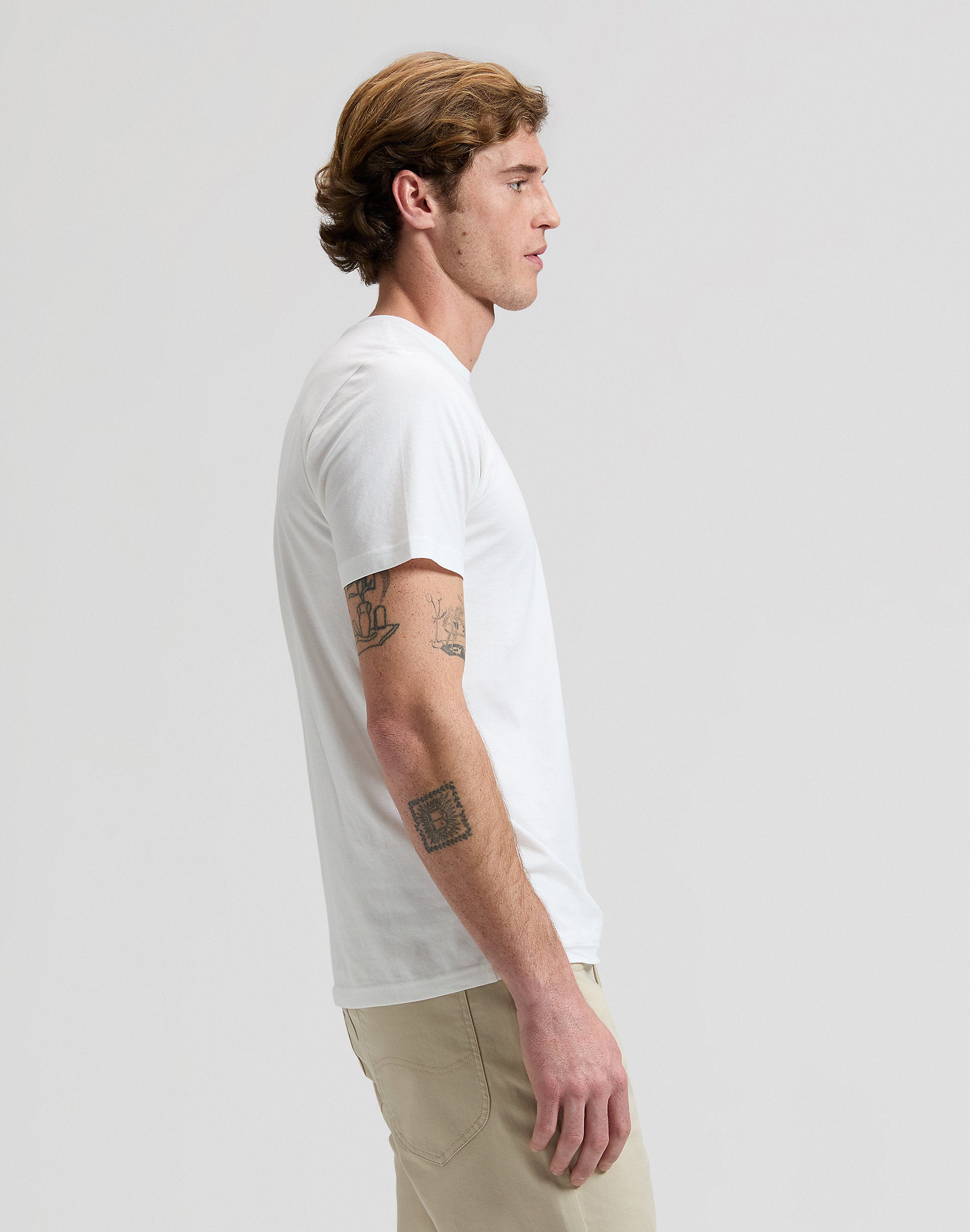 Męska Koszulka Lee Woven Label Tee Bright White 112376540