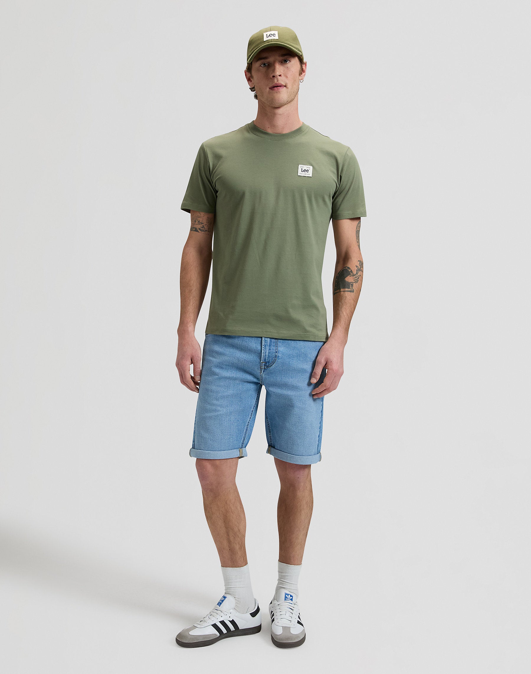 Męska Koszulka Lee Woven Label Tee Mercantile Green 112376538