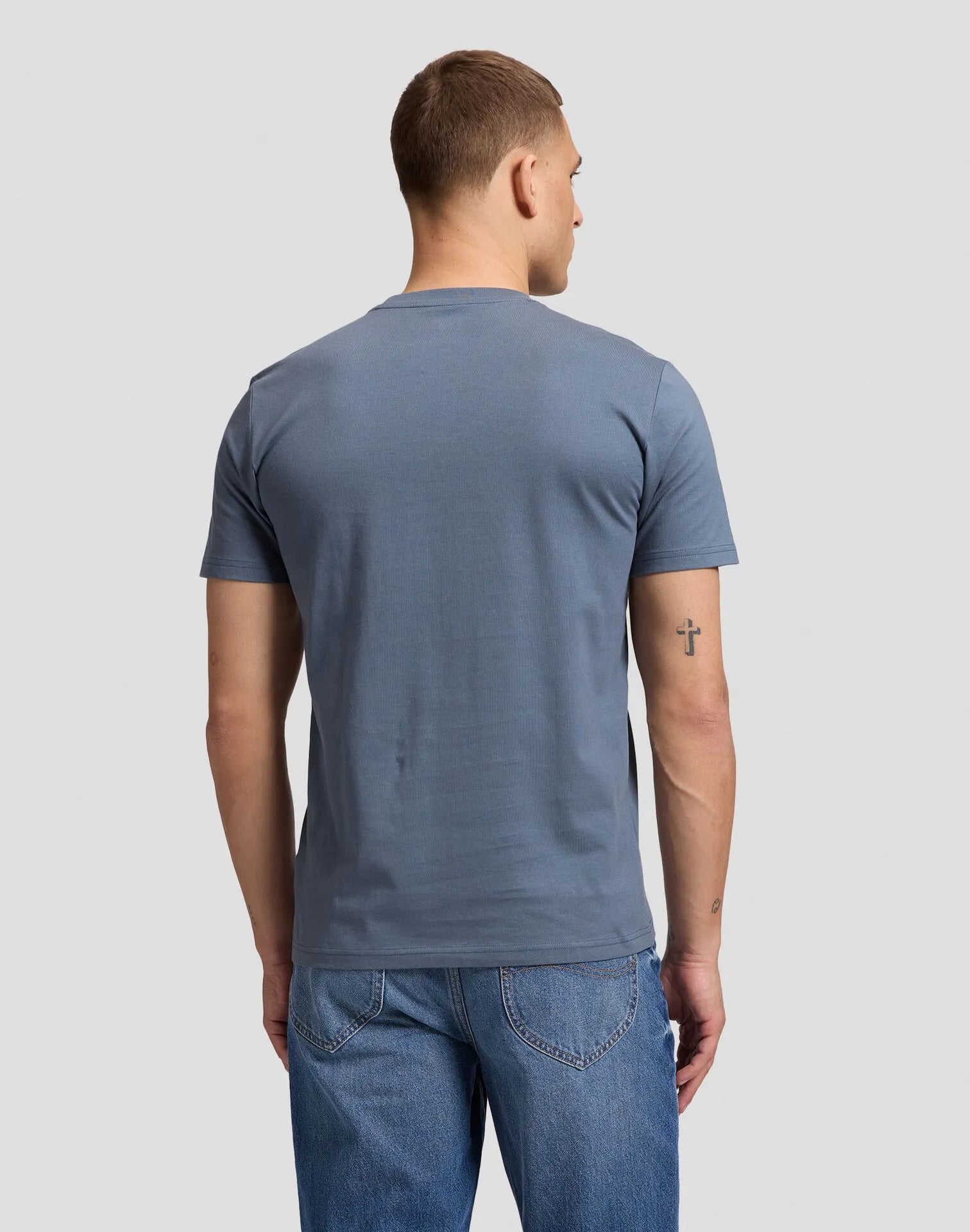 MĘSKA KOSZULKA LEE WOVEN LABEL TEE VINTAGE BLUE 112387314