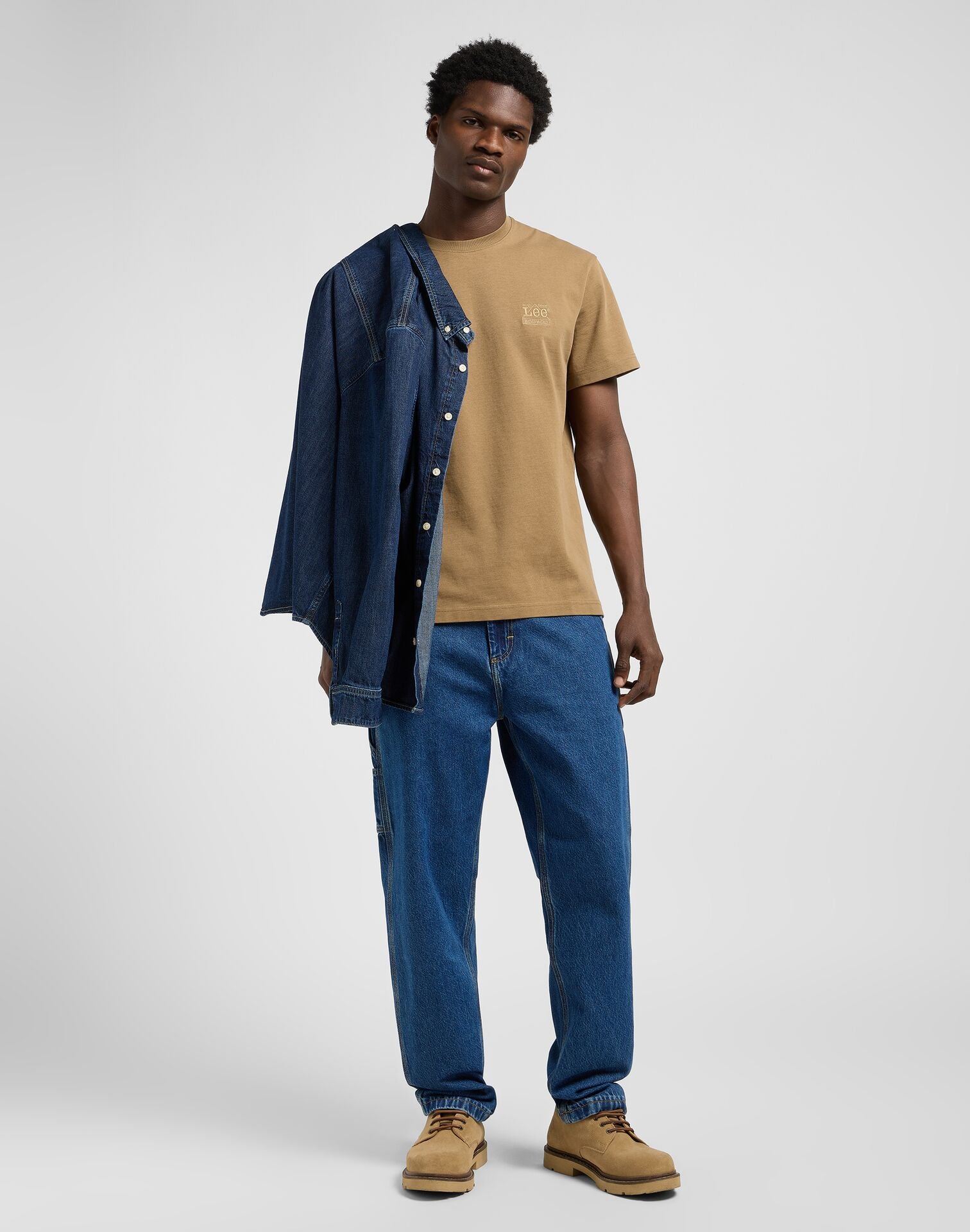 Meska Koszulka Lee WW Essential Tee Dark Khaki 112370485