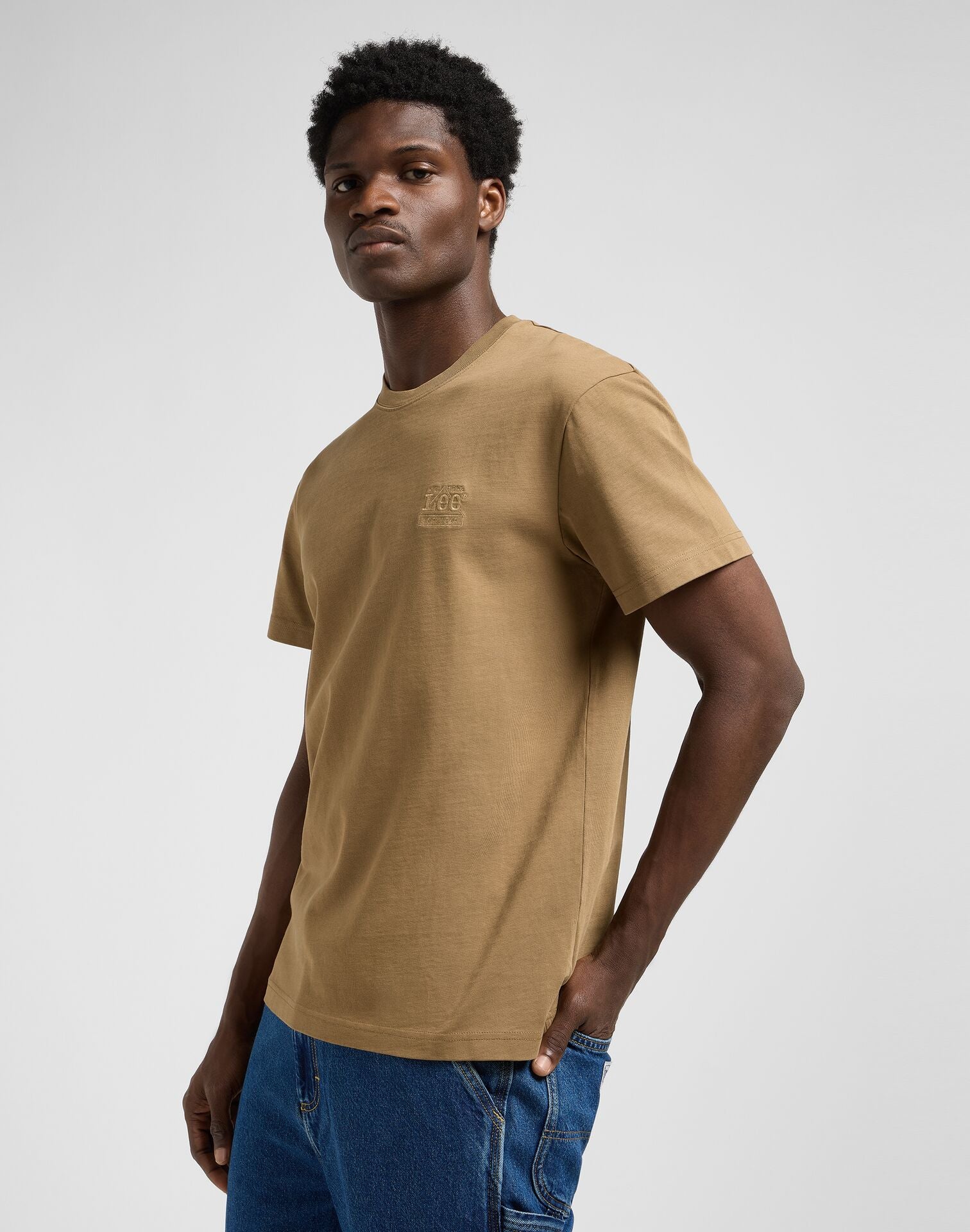 Meska Koszulka Lee WW Essential Tee Dark Khaki 112370485