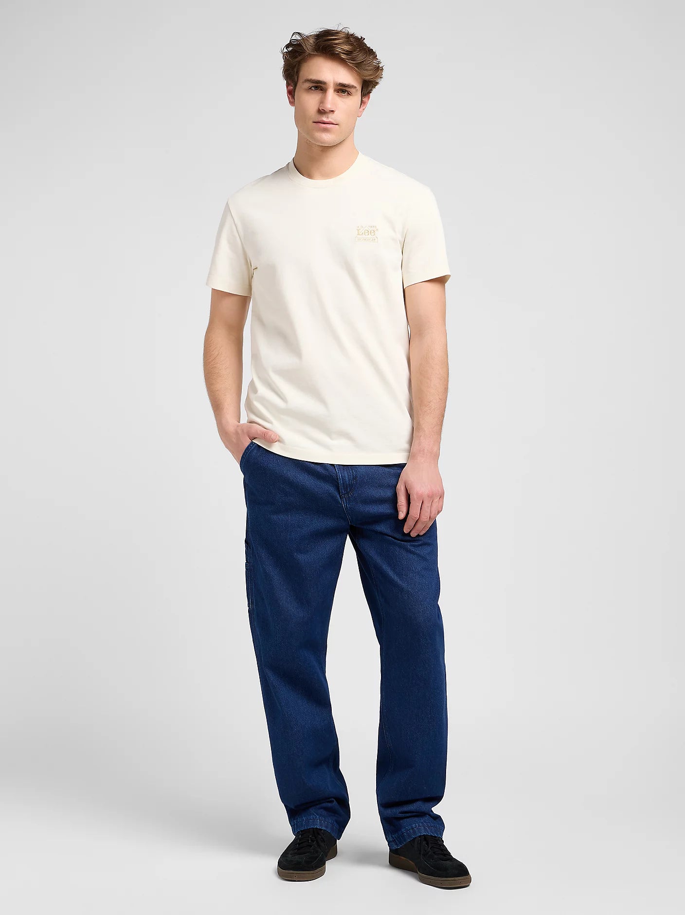 Meska Koszulka Lee Ww Essential Tee Ecru 112370486