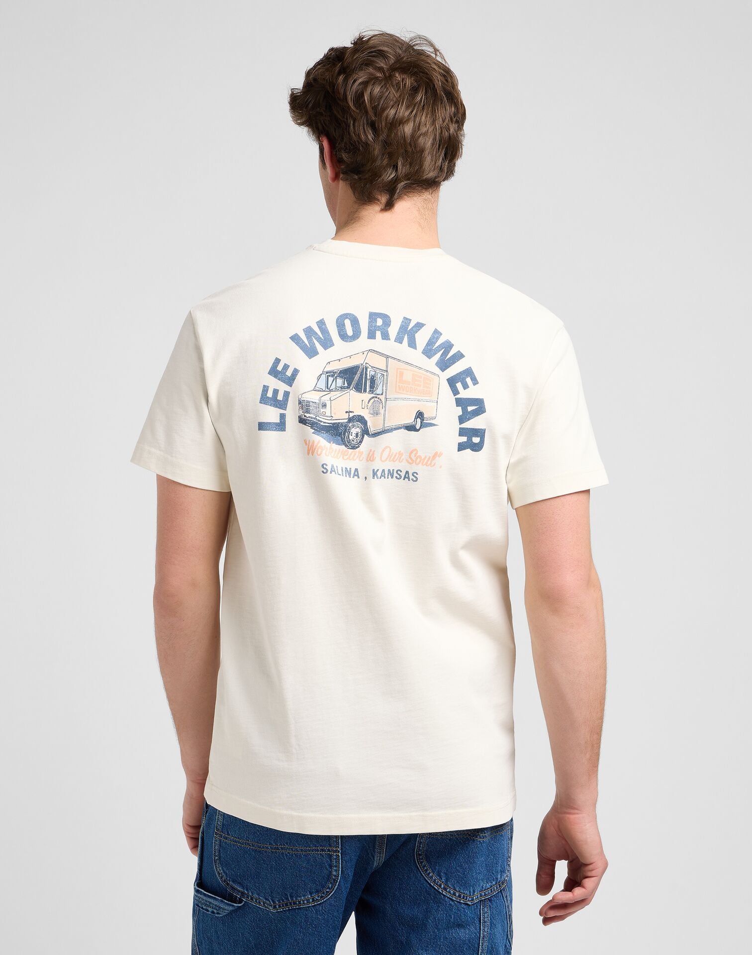 Meska Koszulka Lee WW Graphic Tee Ecru 112370482