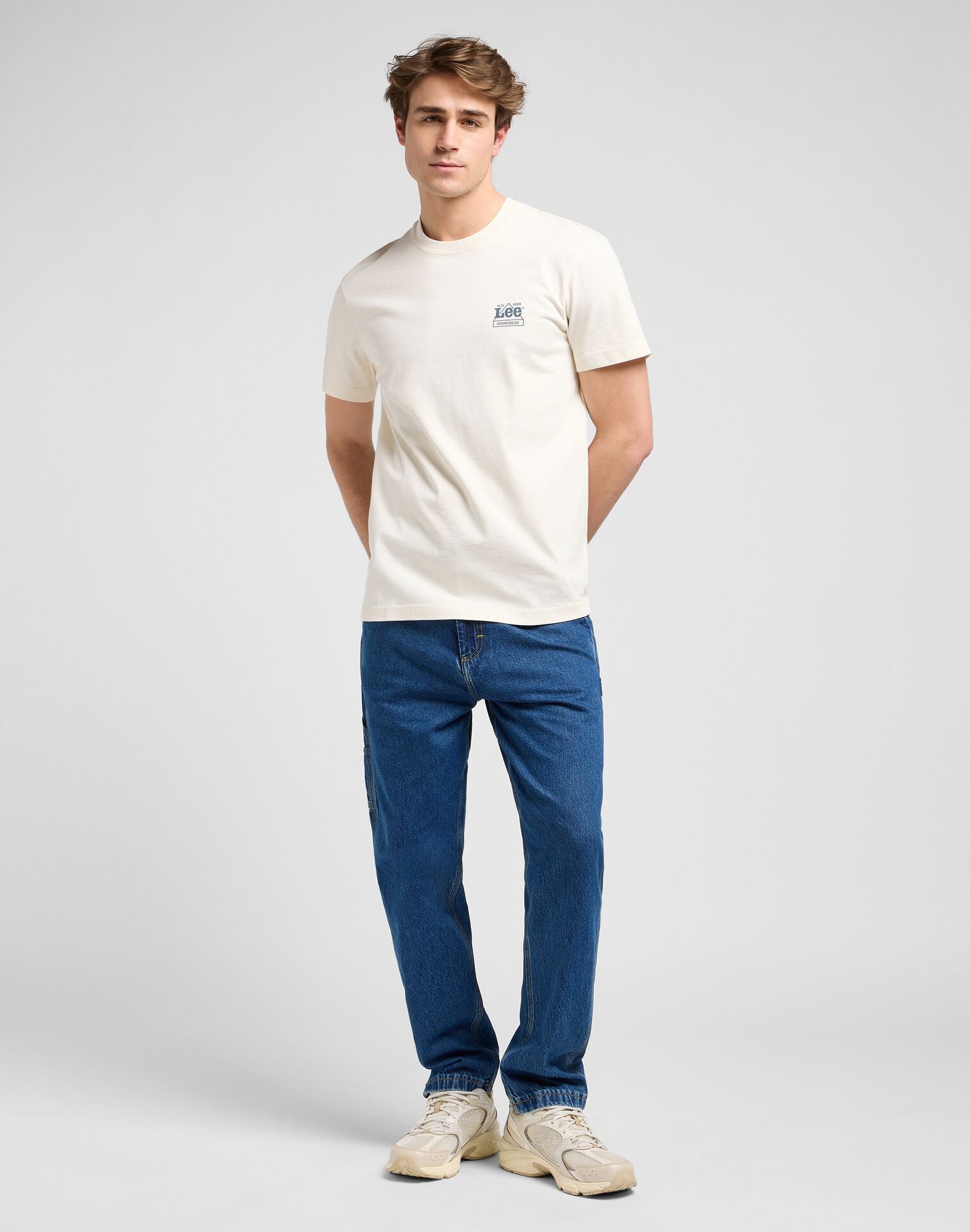 Meska Koszulka Lee WW Graphic Tee Ecru 112370482