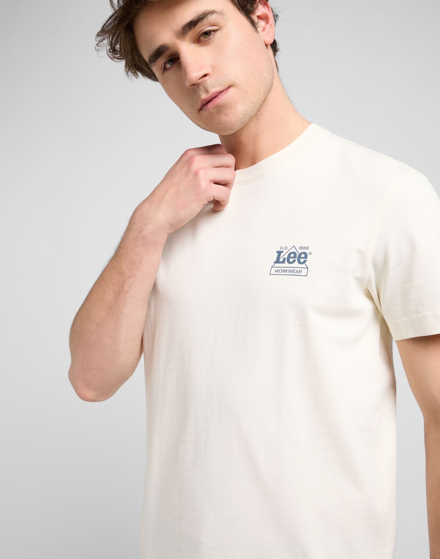 Meska Koszulka Lee WW Graphic Tee Ecru 112370482