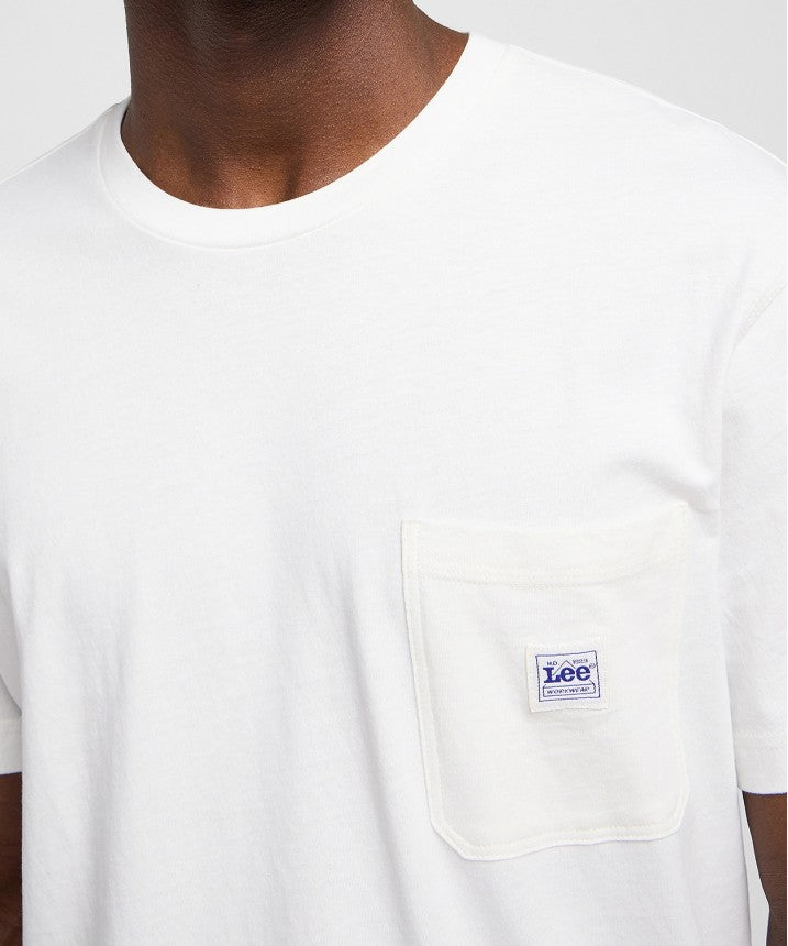 Meska Koszulka Lee WW Pocket Tee Ecru 112342988