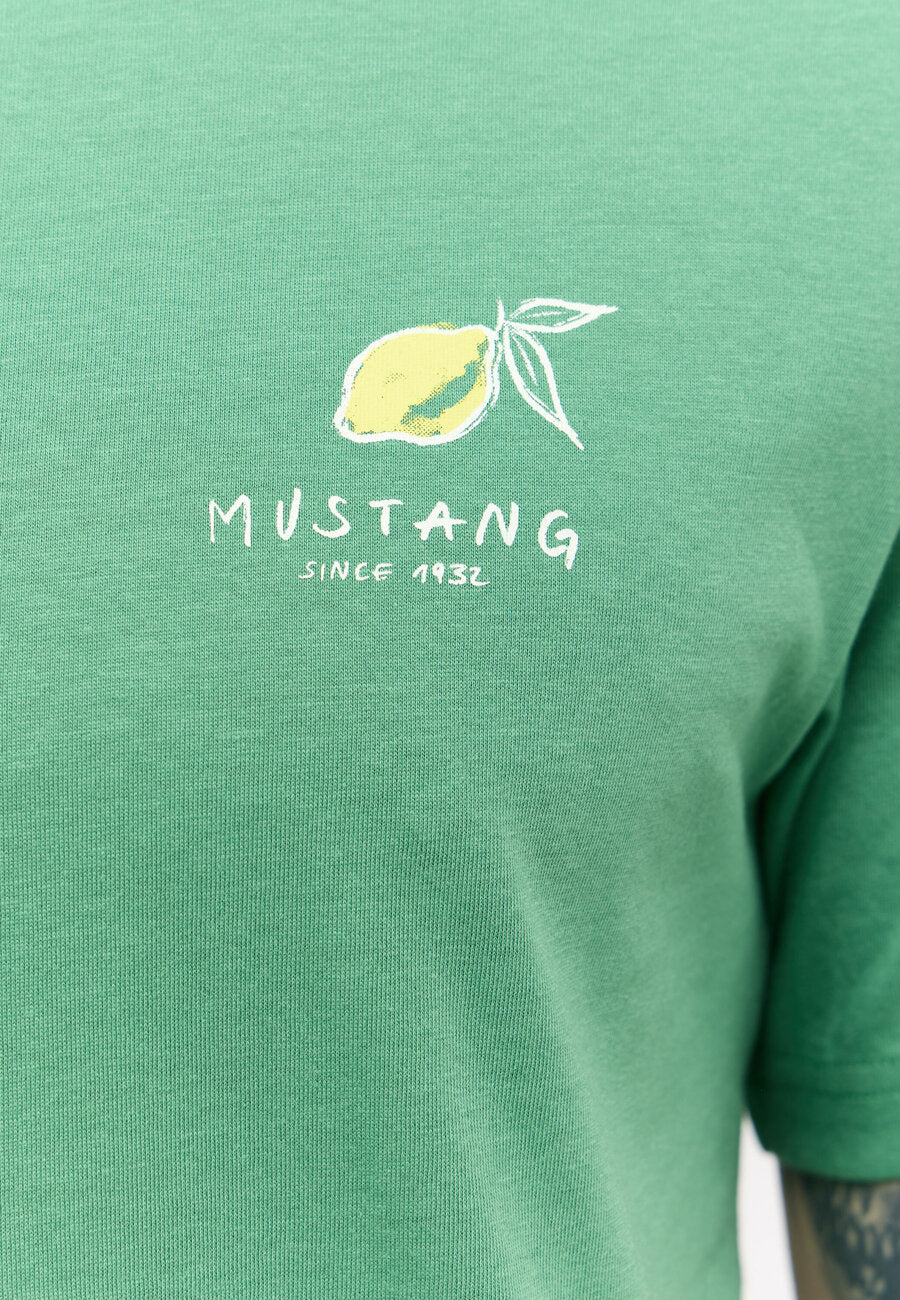 MĘSKA KOSZULKA MUSTANG Austin T-shirt LOGO Deep Grass Green 1015072 6333