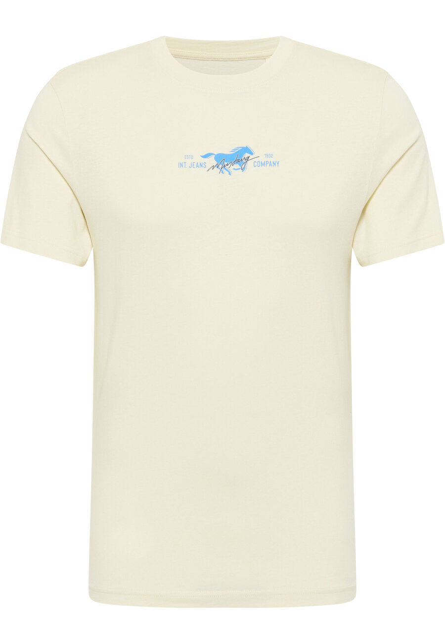MĘSKA KOSZULKA MUSTANG Austin T-shirt LOGO Light Gray 1015058 3003