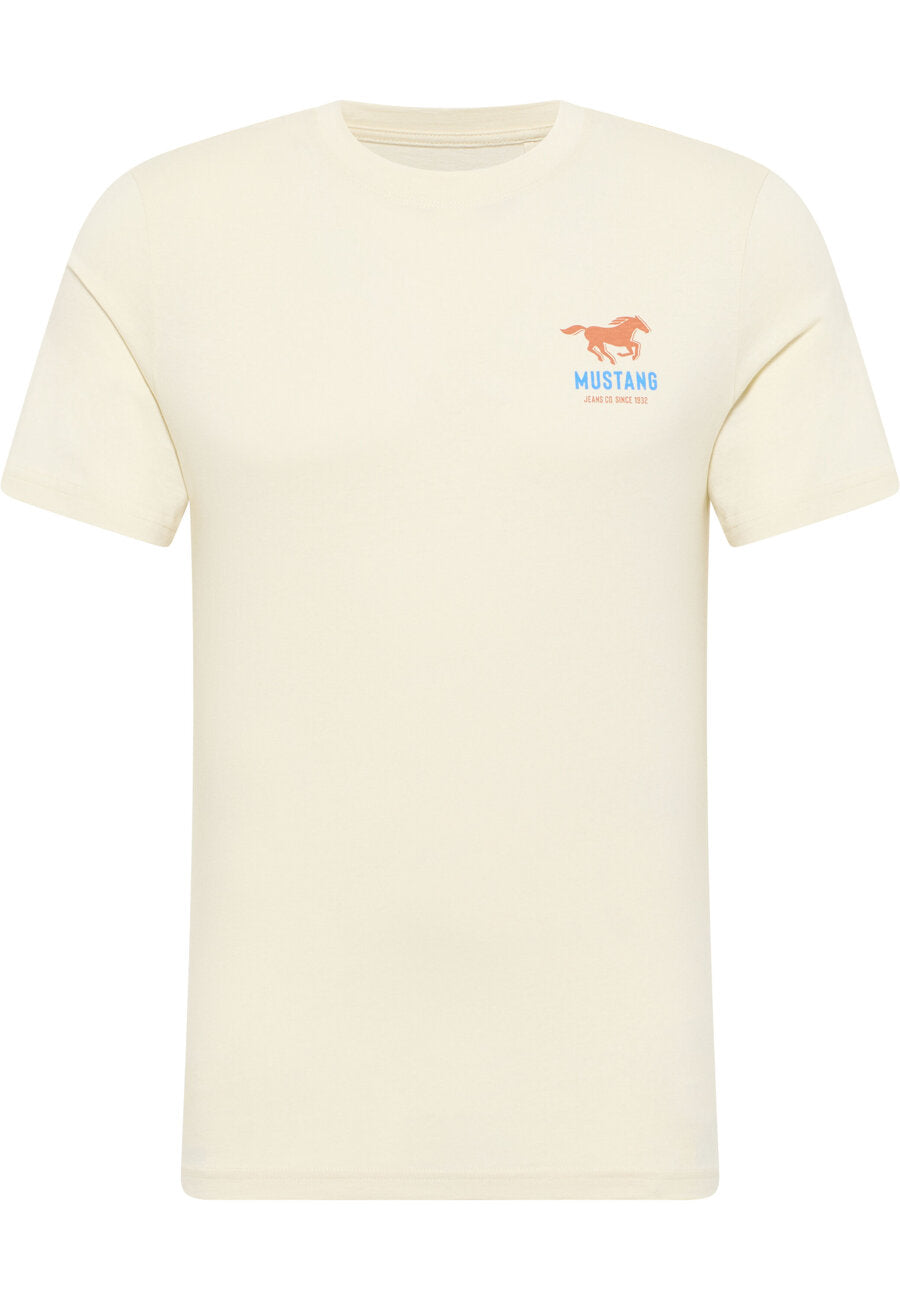 MĘSKA KOSZULKA MUSTANG Austin T-shirt LOGO Light Gray 1015068 3003