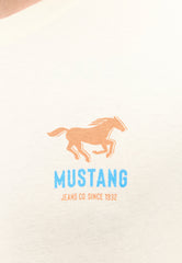 MĘSKA KOSZULKA MUSTANG Austin T-shirt LOGO Light Gray 1015068 3003