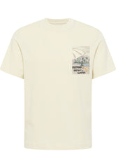 MĘSKA KOSZULKA MUSTANG Austin T-shirt NADRUK Light Gray 1015076 3003