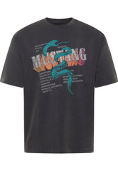 MĘSKA KOSZULKA MUSTANG T-shirt Akron Jet Black 1015658 4188