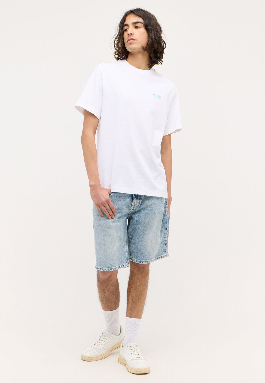 MĘSKA KOSZULKA MUSTANG T-shirt Alvarado Bright White 1015063 2007