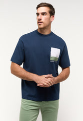 MĘSKA KOSZULKA MUSTANG T-shirt Alvarado Dress Blues 1014959 5334
