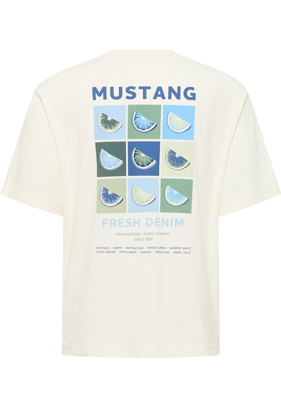 MĘSKA KOSZULKA MUSTANG T-shirt Alvarado Whisper White 1014932 2013
