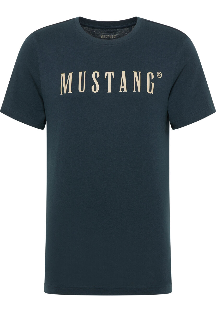 MĘSKA KOSZULKA MUSTANG T-shirt LOGO NADRUK Austin Carbon 1014695 4135