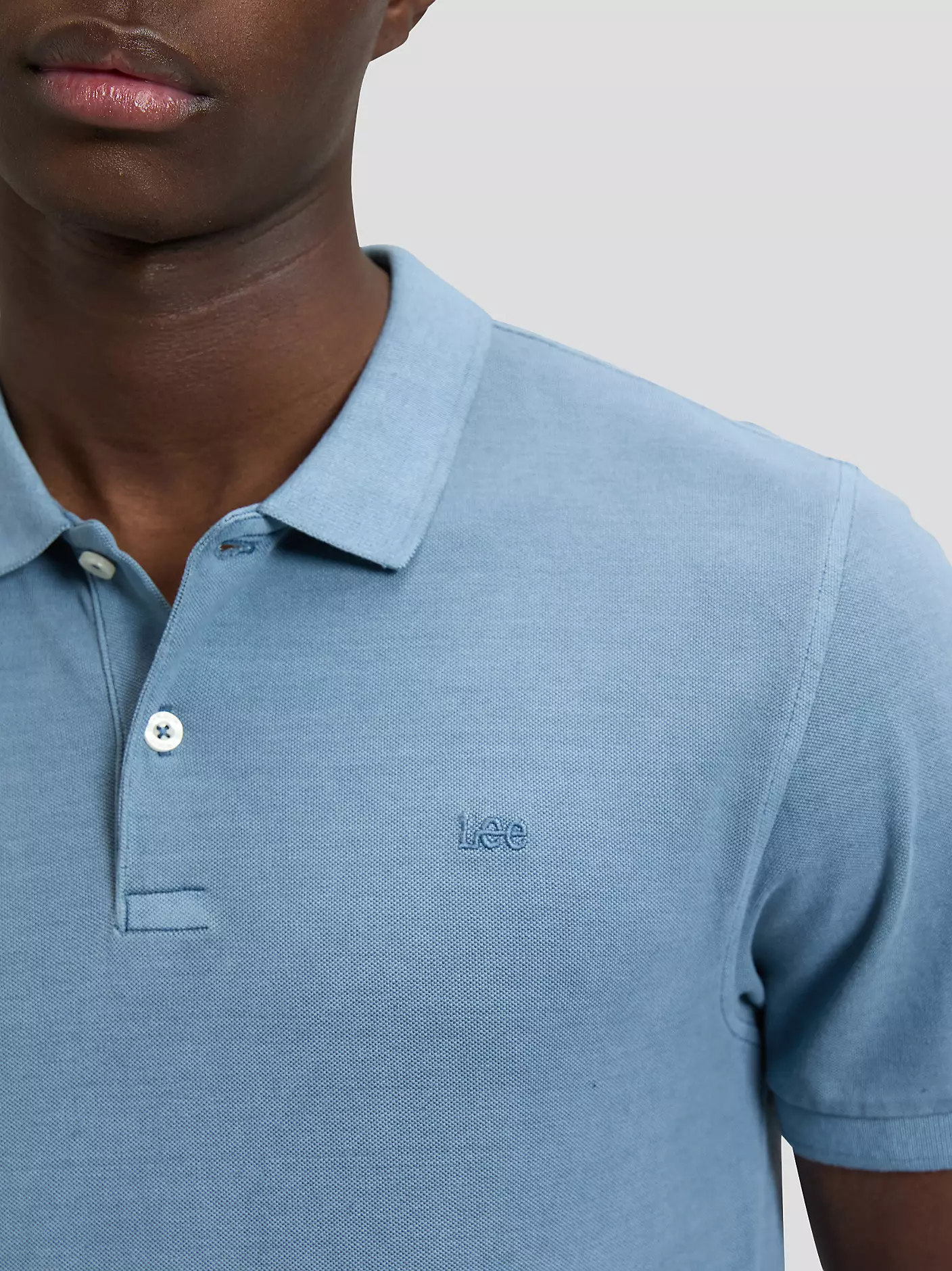 MĘSKA KOSZULKA POLO LEE GARMENT DYE POLO DUSTIER BLUE 112376470