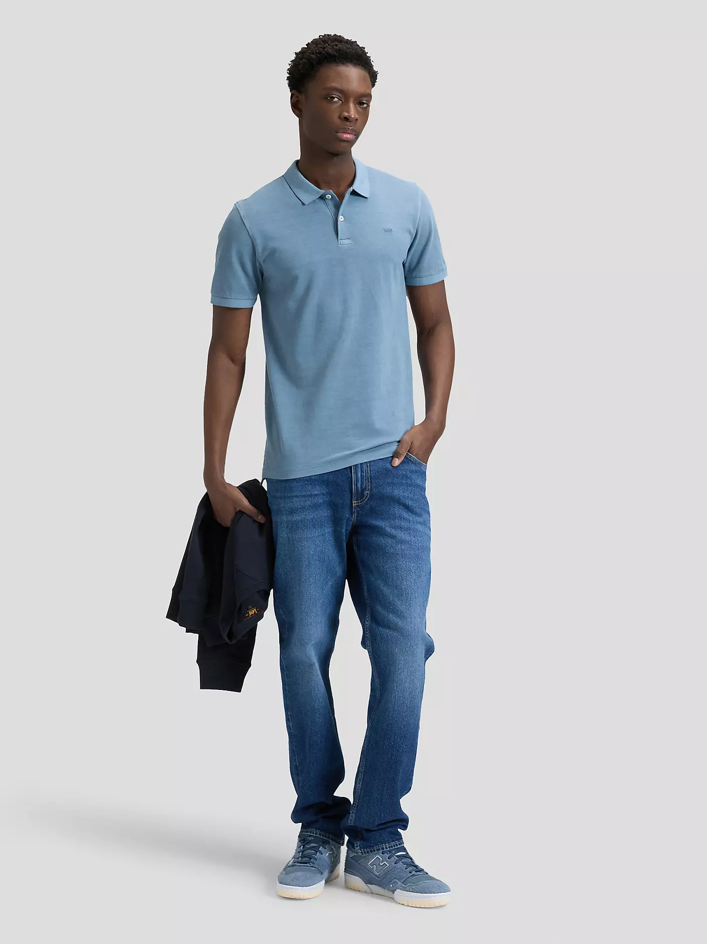 MĘSKA KOSZULKA POLO LEE GARMENT DYE POLO DUSTIER BLUE 112376470