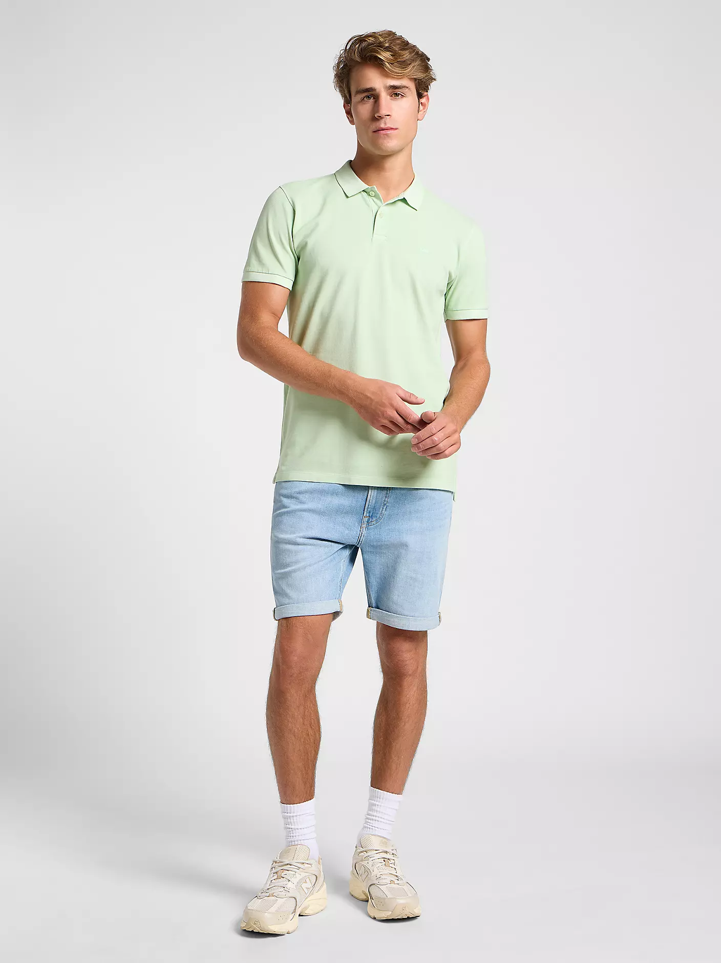 MĘSKA KOSZULKA POLO LEE GARMENT DYE POLO SOFT SAGE 112363860