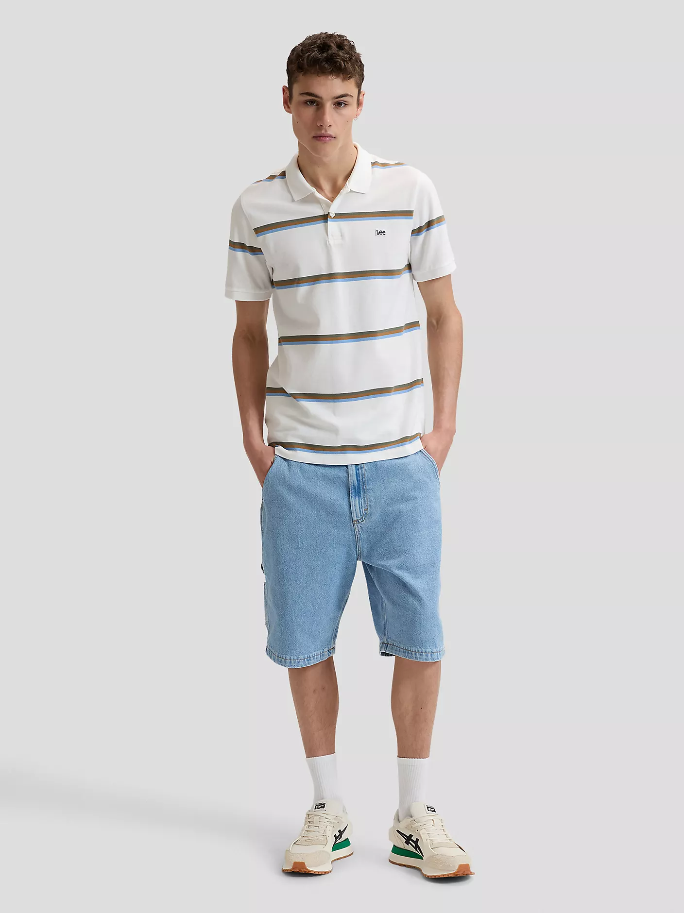 MĘSKA KOSZULKA POLO LEE PIQUE POLO HALOGEN SAFARI STRIPE 112376476