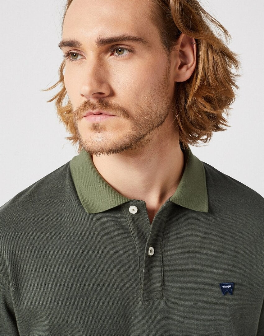 MĘSKA KOSZULKA POLO POLÓWKA WRANGLER POLO SHIRT DUSTY OLIVE 112350410 W709013993
