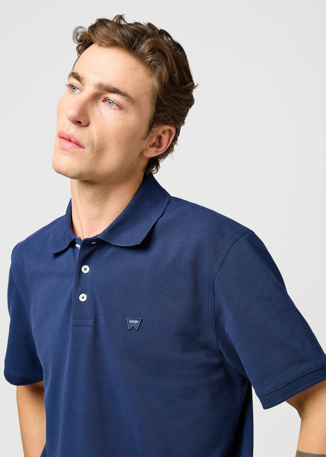 Meska Koszulka Polo Wrangler Polo Shirt Black Iris 112362388