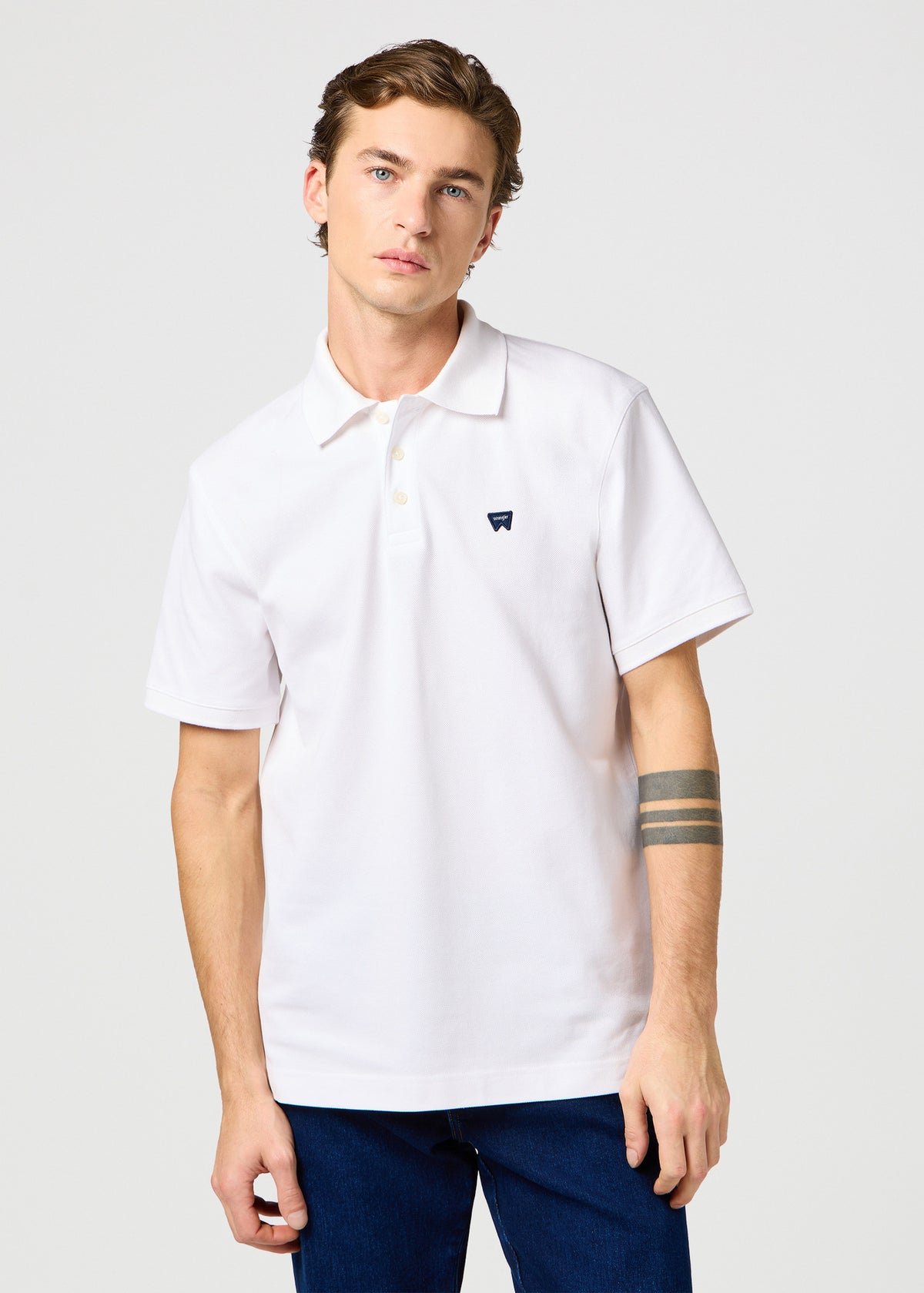 Meska Koszulka Polo Wrangler Polo Shirt Bright White 112362386