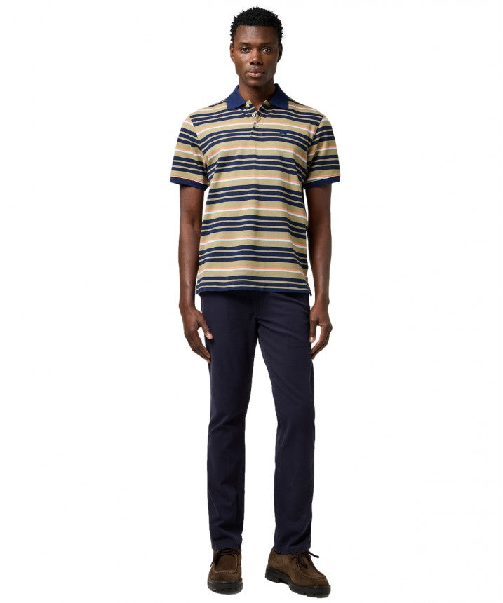 Meska Koszulka Polo Wrangler Stripe Polo Shirt Aloe 112371510