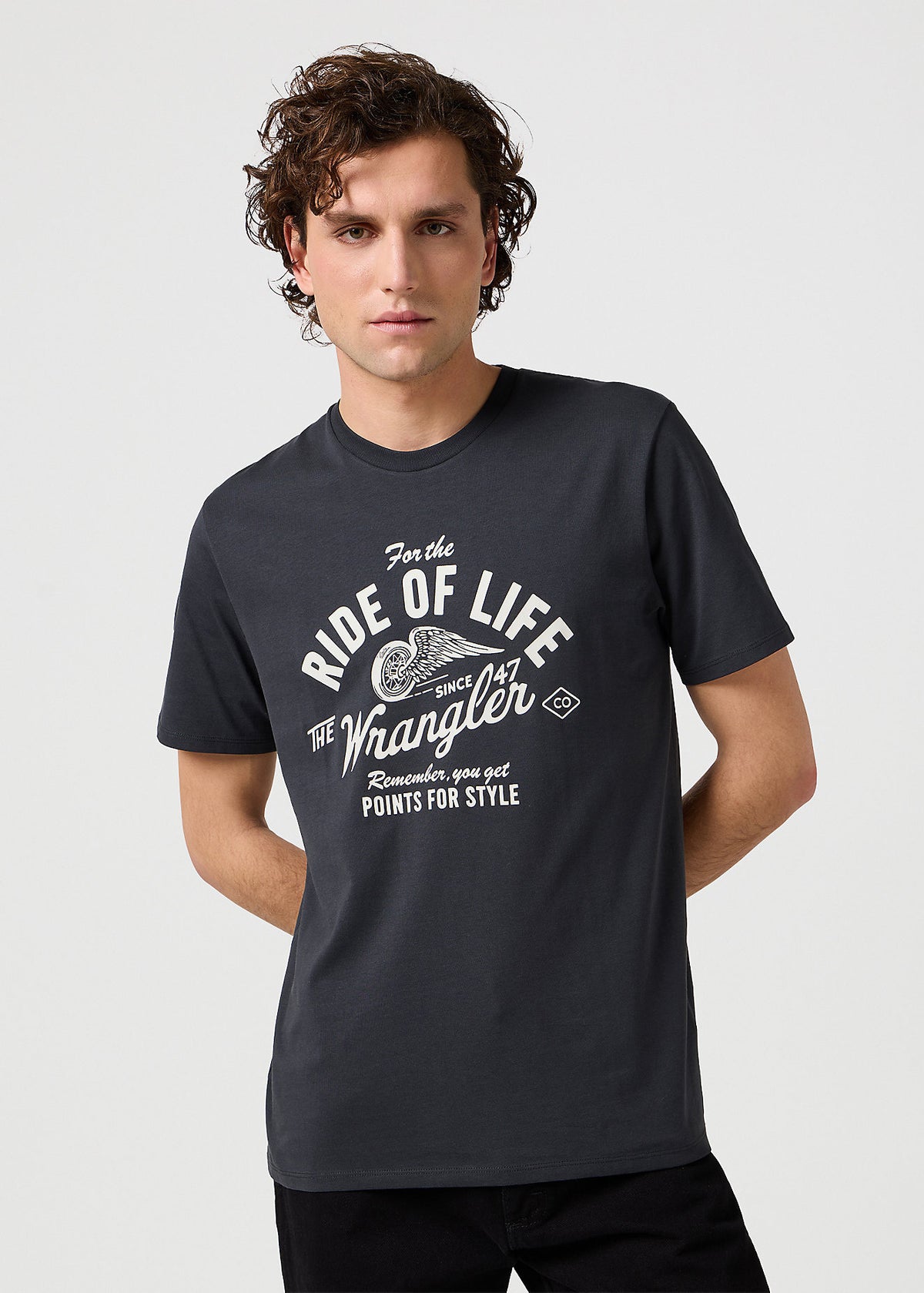 MESKA KOSZULKA WRANGLER AMERICANA TEE FADED BLACK 112362790