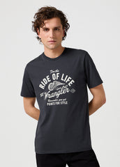 MESKA KOSZULKA WRANGLER AMERICANA TEE FADED BLACK 112362790